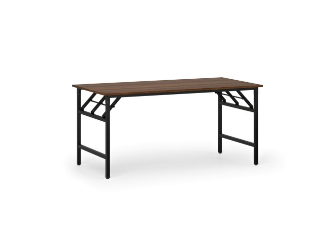 konferencni stul fast ready 160x80 cm cerna podnoz orech 93729