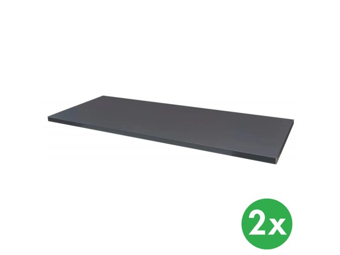 pridavna police k policovym skrinim metal 1200 x 400 mm tmave seda 2 ks 131892