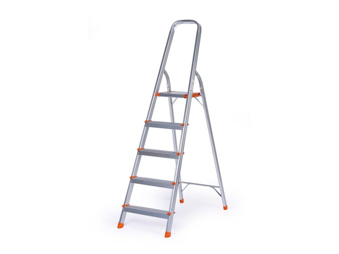 Jednostranné hliníkové schůdky, 1x5 stupňů, výška 1,05 m