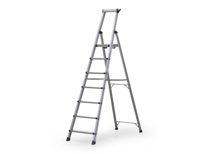 jednostranne hlinikove schudky profi s polickou 1x7 stupnu vyska 1 68 m 92156