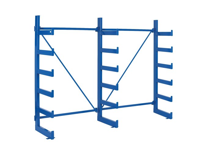 konzolovy regal jednostranny 2000 x 2700 x 624 mm 6 pater 95539