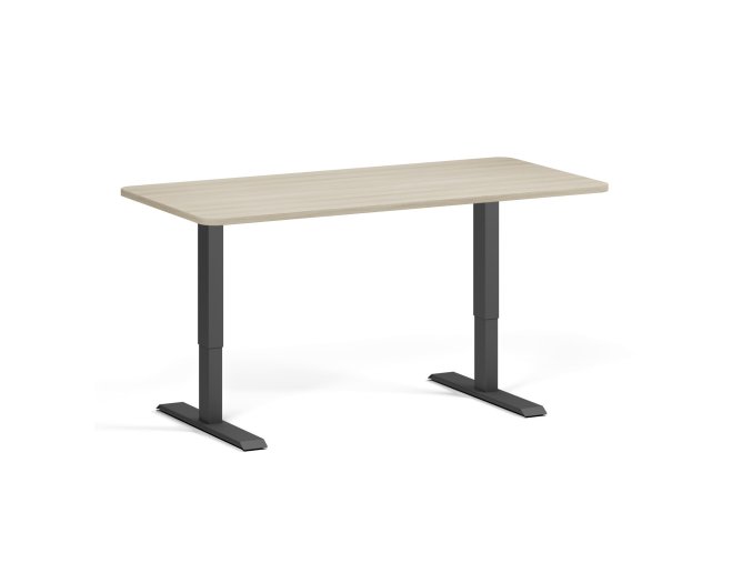 vyskove nastavitelny stul 160x80 cm 1 motor zaoblene rohy cerna podnoz dub prirodni 99850