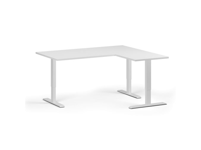 rohovy vyskove nastavitelny stul 160x140 cm 3 motory l p bila podnoz bila 102625