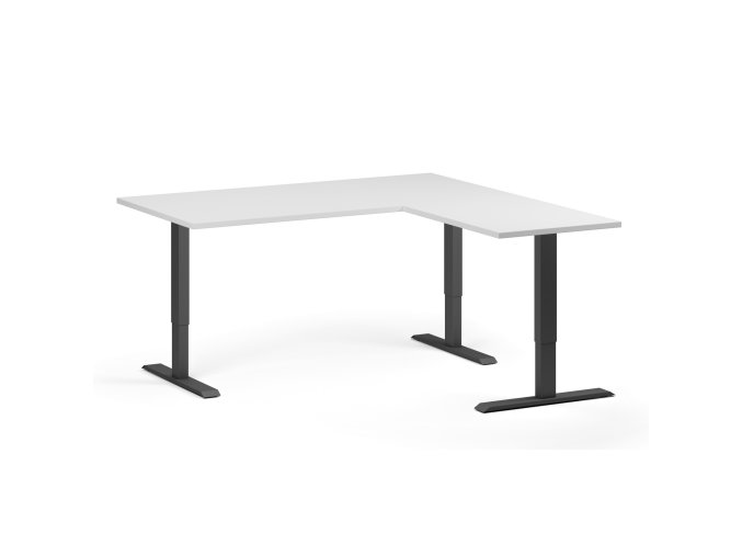 rohovy vyskove nastavitelny stul 160x160 cm 3 motory l p cerna podnoz bila 102915