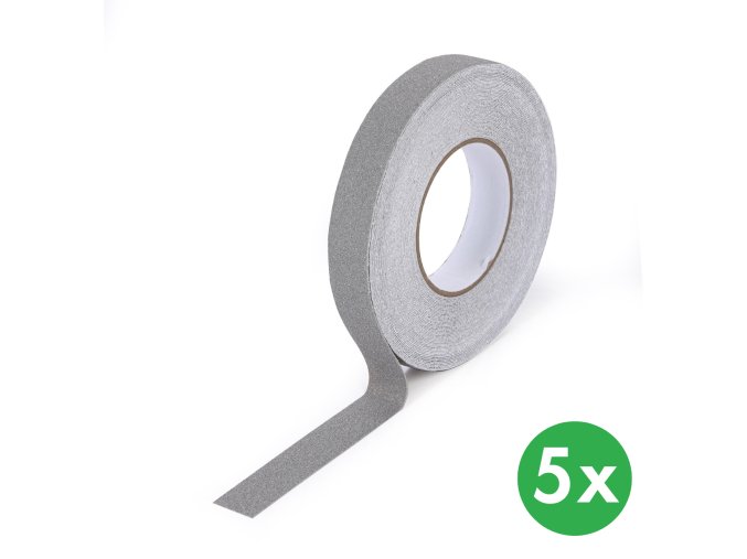 protiskluzova paska jemne zrno 25 mm x 18 3 m baleni 5 ks seda 116349