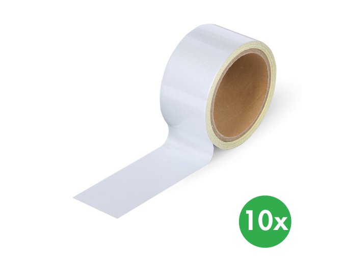 reflexni paska samolepici 50 mm 10 m baleni 10 ks stribrna 117397