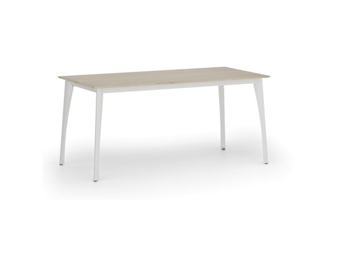 jednaci kancelarsky stul primo omega 160x80 cm bila podnoz dub prirodni 107233