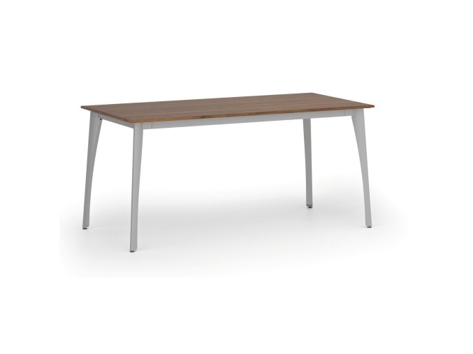 jednaci kancelarsky stul primo omega 160x80 cm seda podnoz orech 107275