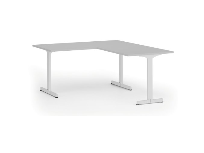 rohovy kancelarsky stul primo beta l 160x180 cm l p bila podnoz seda 107842