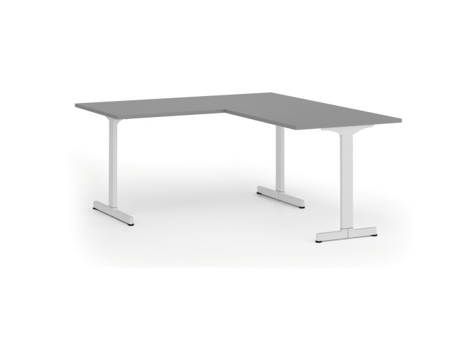 rohovy kancelarsky stul primo beta l 160x180 cm l p bila podnoz grafit 107844