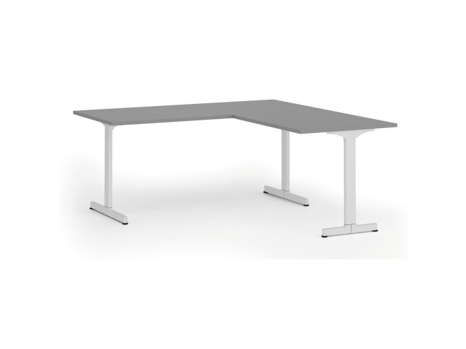 rohovy kancelarsky stul primo beta l 180x180 cm l p bila podnoz grafit 107326