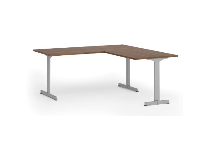 rohovy kancelarsky stul primo beta l 180x180 cm l p seda podnoz orech 107227