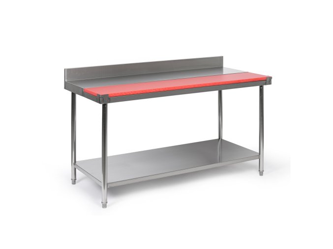 nerezovy stul s krajeci deskou 1500 x 700 x 850 mm 112016