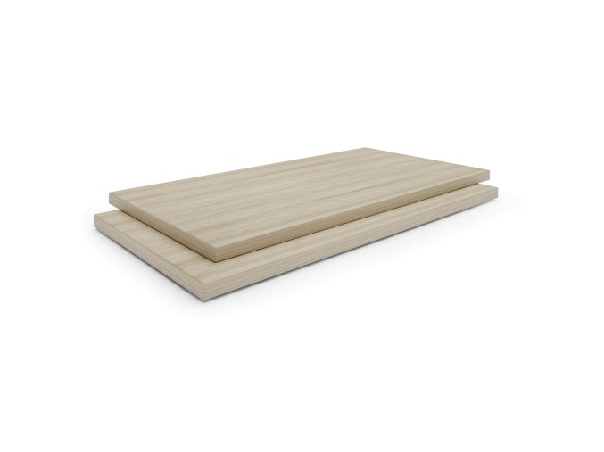 Přídavné police ke skříním a regálům PRIMO, 2 ks, 800 x 420 mm, dub přírodní
