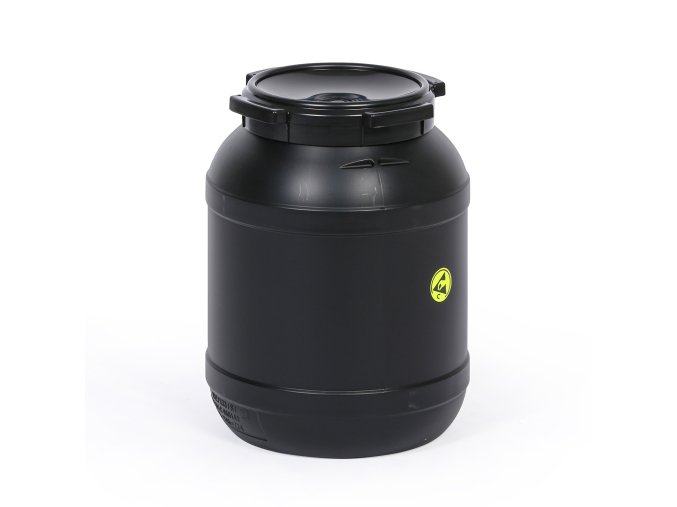 plastovy sud 26 l antistaticky cerny 114674