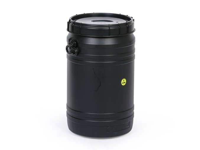 plastovy sud 75 l antistaticky cerny 114673