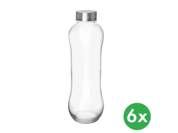 Skleněná láhev s víčkem 0,6 l, balení 6 ks