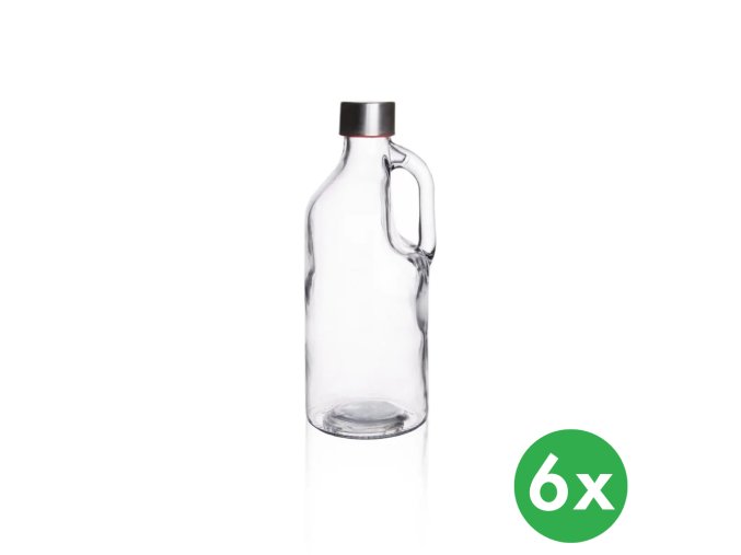 Skleněná láhev s víčkem 0,55 l, balení 6 ks