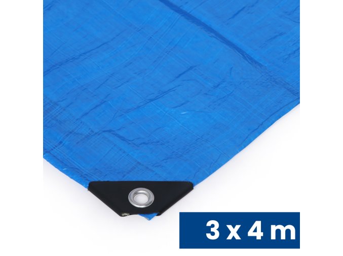 Univerzální krycí plachta s oky, PE, 100 g/m2, 3 x 4 m