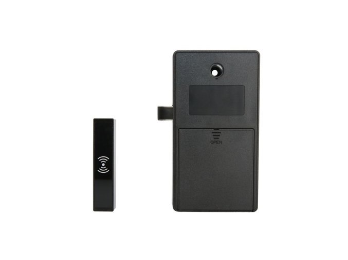 zamek se cteckou rfid karet f131 hlinik cerny 115900