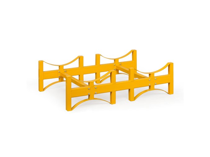 kovovy stojan na sudy 2x 208 l 121546