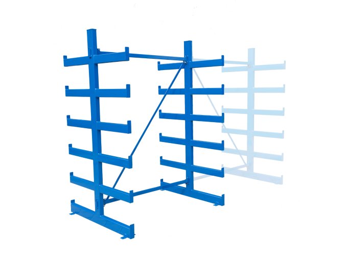 konzolovy regal oboustranny 2000 x 1380 x 1144 mm 6 pater 120049