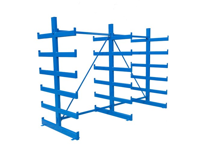 konzolovy regal oboustranny 2000 x 2700 x 1144 mm 6 pater 120051