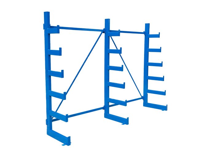 konzolovy regal jednostranny stromeckovy 2000 x 2700 x 624 mm 6 pater 120058