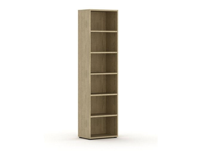 knihovna integro 2300 x 600 x 400 mm 5 polic dub prirodni 88097