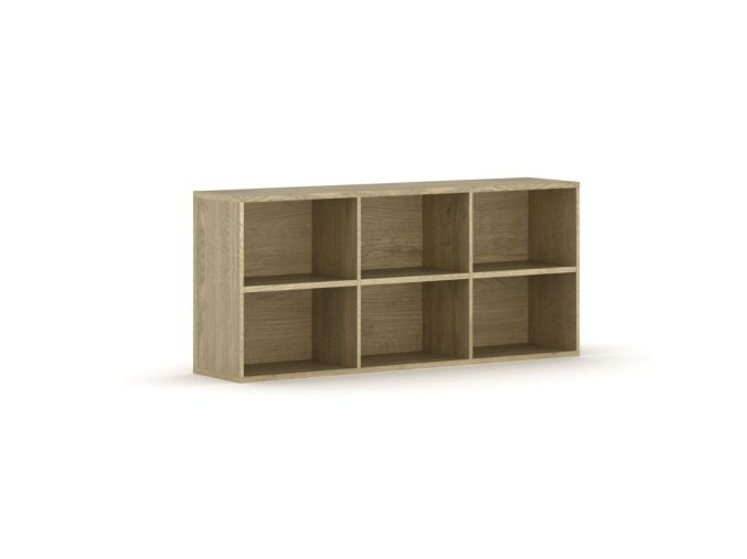 nastenna knihovna integro 835 x 1750 x 400 mm 6 polic dub prirodni 88054
