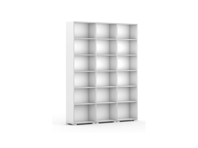 knihovna silver line 3 sloupce 2230 x 1800 x 400 mm bila 87415