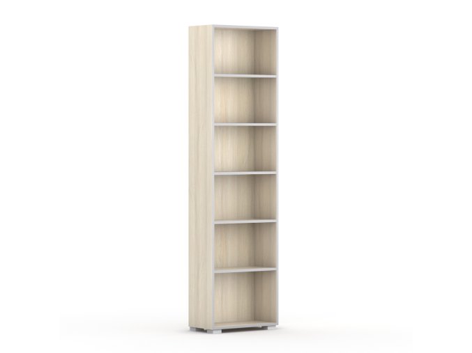 knihovna silver line 1 sloupec 2230 x 600 x 400 mm dub prirodni 115029