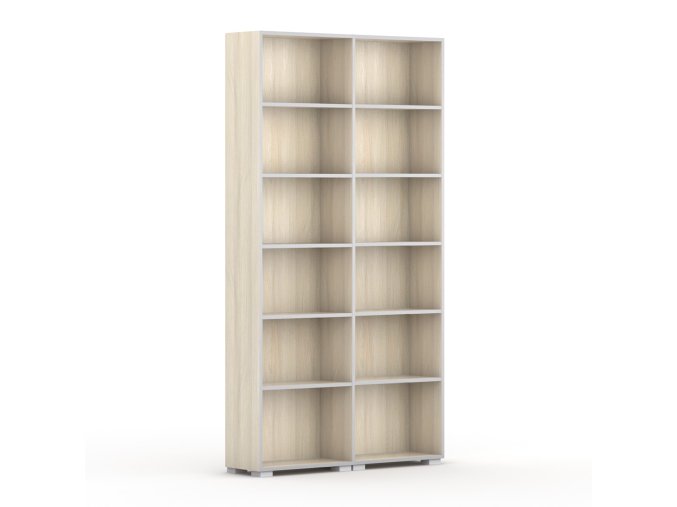 knihovna silver line 2 sloupce 2230 x 1200 x 400 mm dub prirodni 115030