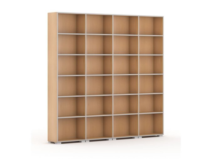 knihovna silver line 4 sloupce 2230 x 2400 x 400 mm buk 87577