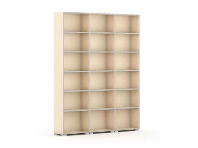 knihovna silver line 3 sloupce 2230 x 1800 x 400 mm briza 87424