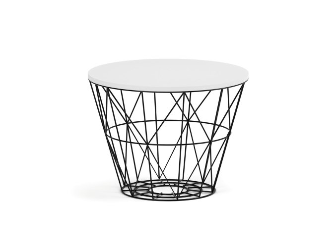 kulaty konferencni stolek stilo prumer 60 cm bila 123216