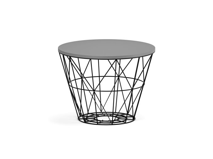 kulaty konferencni stolek stilo prumer 60 cm grafit 123220