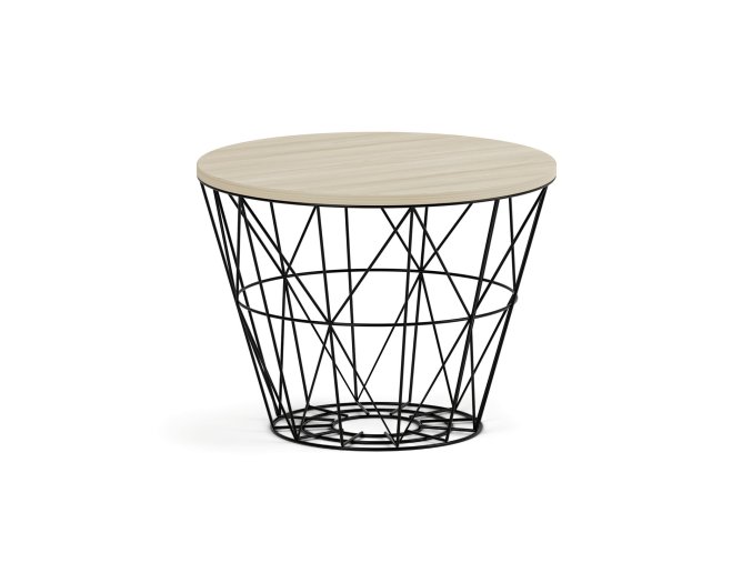 kulaty konferencni stolek stilo prumer 60 cm dub prirodni 123222