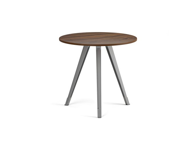 konferencni stul primo zen prumer 80 cm sedostribrna podnoz orech 122626