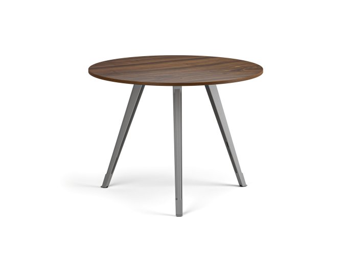 konferencni stul primo zen prumer 100 cm sedostribrna podnoz orech 122650