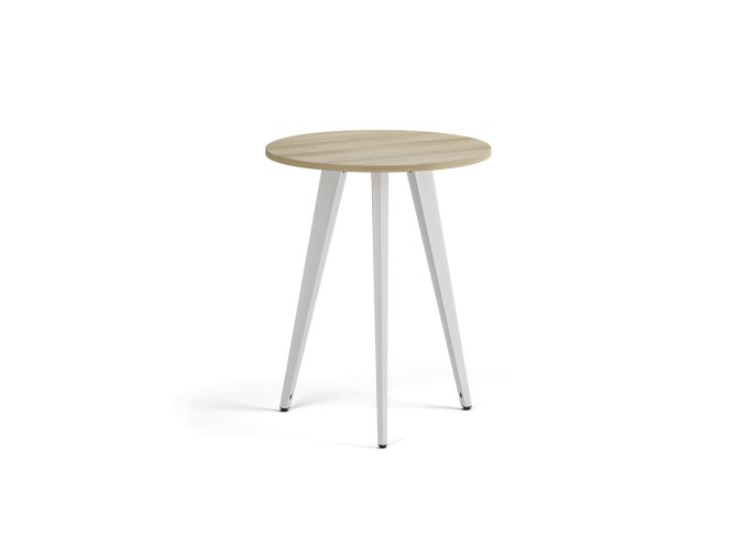 konferencni stul primo vibe prumer 60 cm bila podnoz dub prirodni 122389