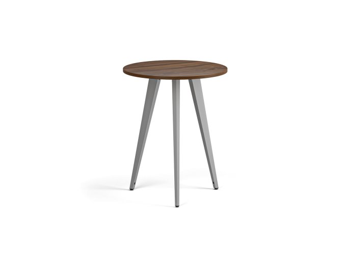 konferencni stul primo vibe prumer 60 cm sedostribrna podnoz orech 122393