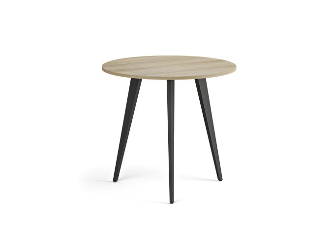 konferencni stul primo vibe prumer 80 cm cerna podnoz dub prirodni 122357