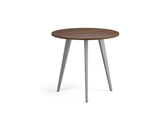 konferencni stul primo vibe prumer 80 cm sedostribrna podnoz orech 122369