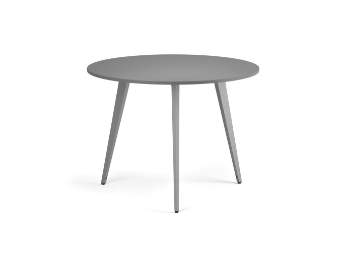 konferencni stul primo vibe prumer 100 cm sedostribrna podnoz grafit 122348