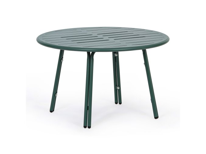 kovovy bistro stul vento prumer 80 cm pro venkovni pouziti zelena 125291
