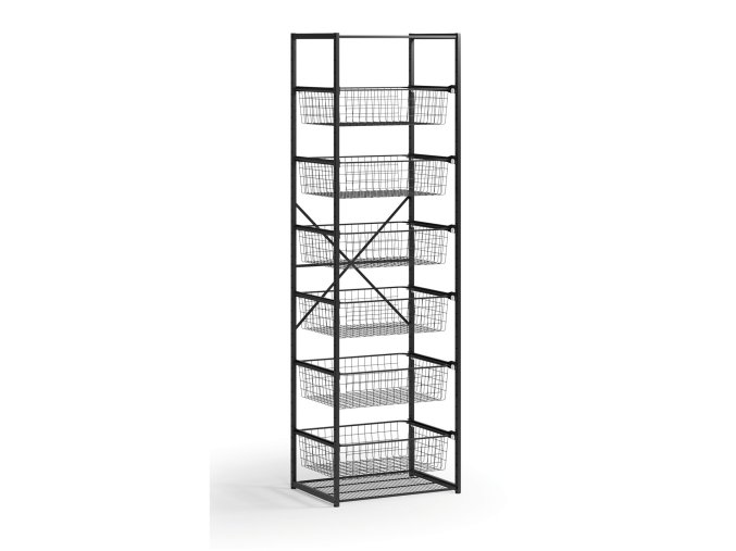 otevreny kosovy regal 6x kos typ vi 600 x 460 x 2020 mm cerna 127959