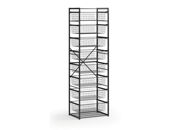 otevreny kosovy regal 8x kos typ vii 600 x 460 x 2020 mm cerna 127961