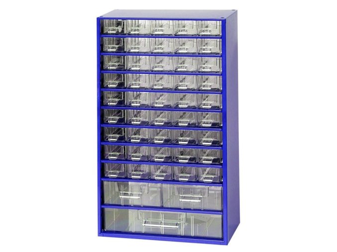 kovova skrin se zasuvkami 306 x 155 x 552 mm 45x s 2x m 1x l 129064