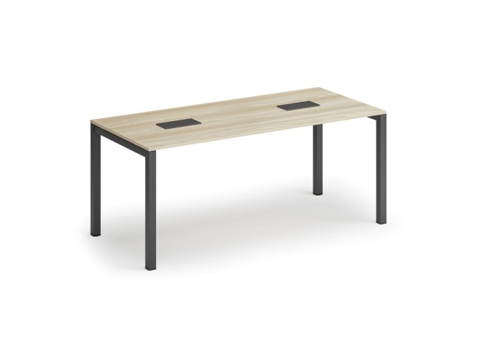 jednaci stul primo square 180x80 cm dub prirodni 2x stolni zasuvka typ ii cerna 127186